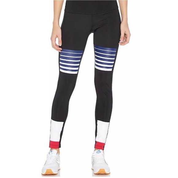 Splits59 Field Tight Womens Black Red White‎ Blue Colorblock Logo XS $110 - Picture 1 of 12